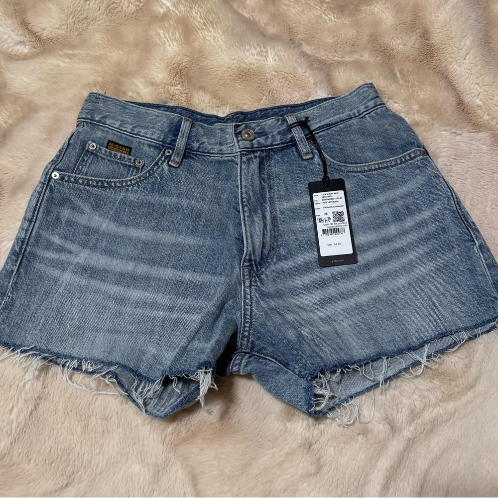 G-Star Light Blue Jean Shorts